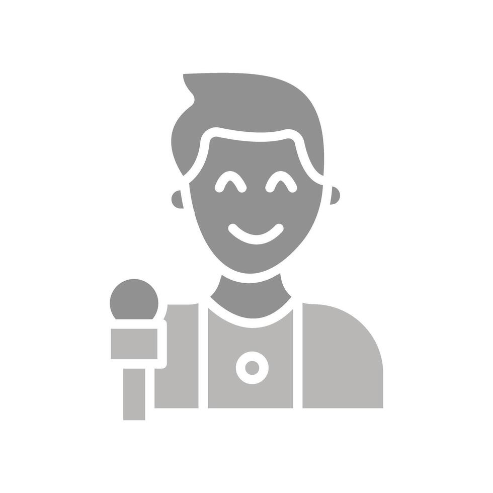 News Correspondent Icon Design vector