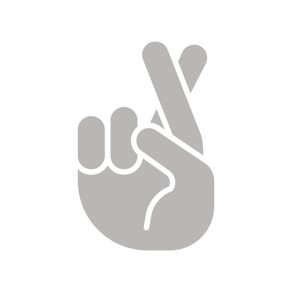 Crossed Fingers Icon Design vector
