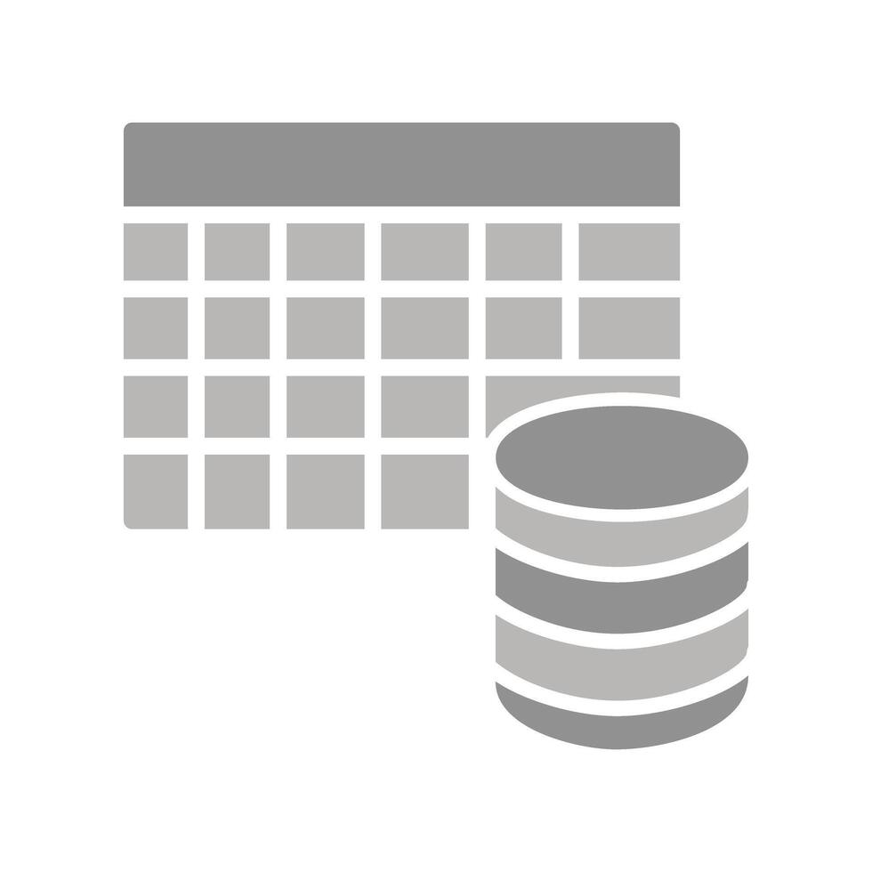 Table Data Icon Design vector