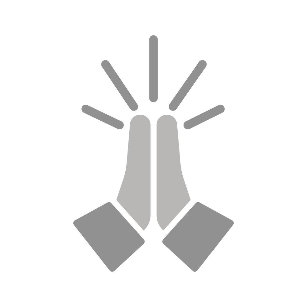 Folded Hands Icon Design vector