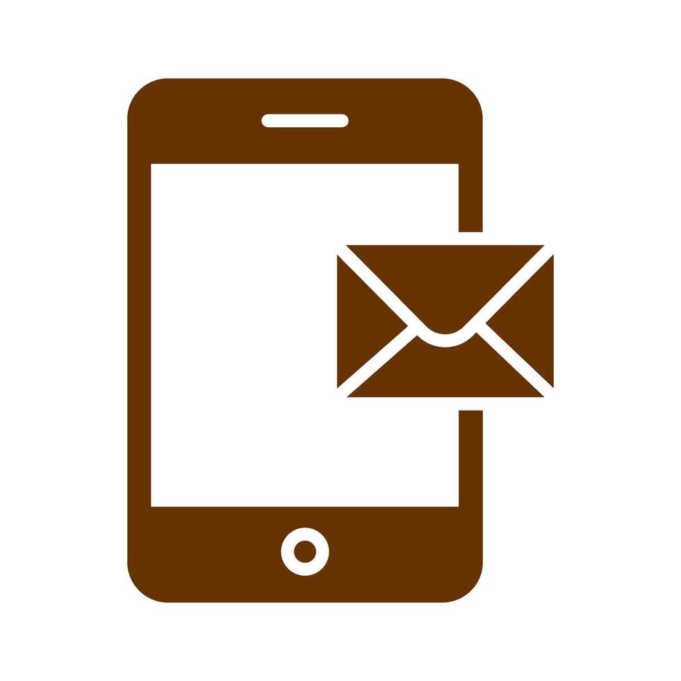 Mobile E-mail Icon Design vector