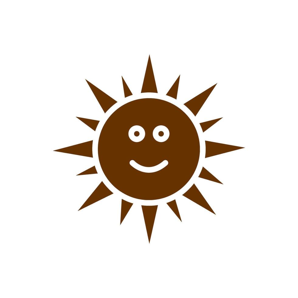 Sun with Face Icon Design vector