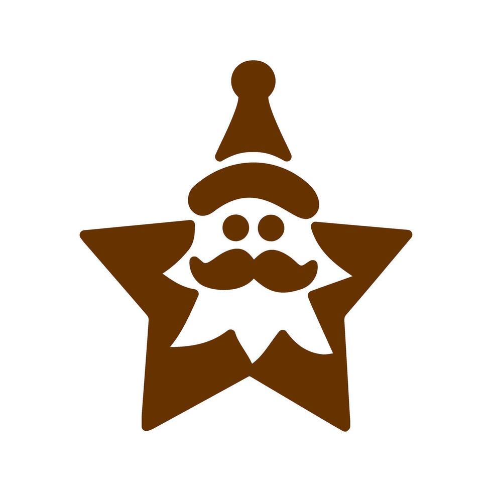 Santa Star Icon Design vector