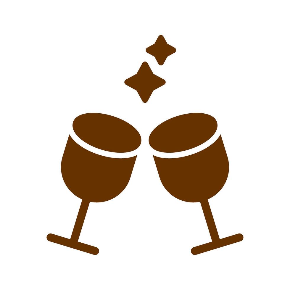 Wine Glasses Icon Design vector
