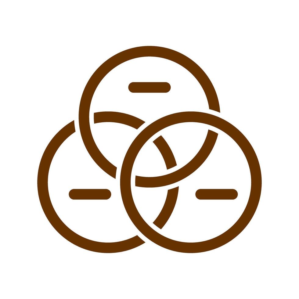 Venn Diagram Icon Design vector