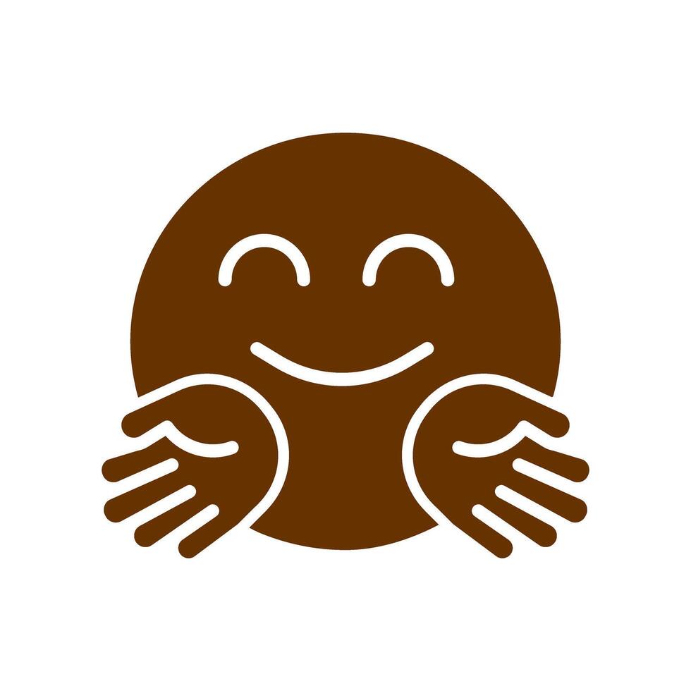 Hugging Face Icon Design vector