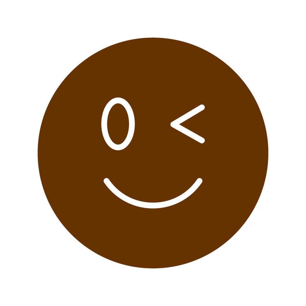 Winking Face Icon Design vector