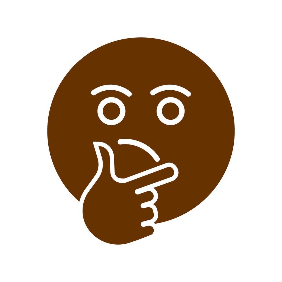 Thinking Face Icon Design vector