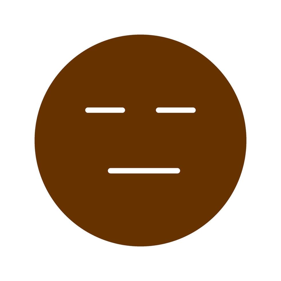 Neutral Face Icon Design vector