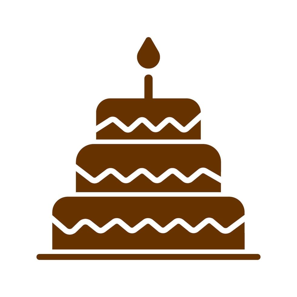 Cake Topper Icon Design vector