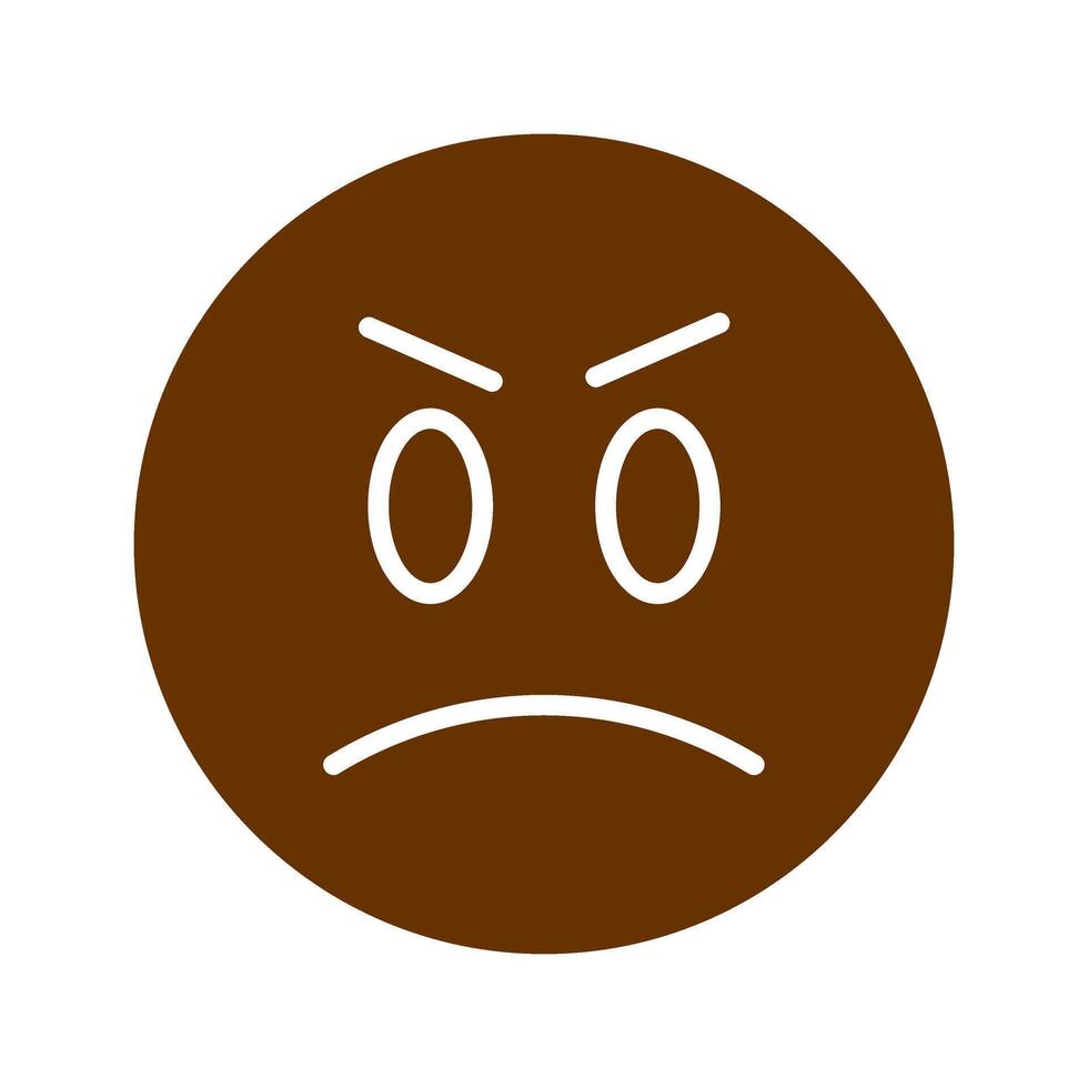 Angry Face Icon Design vector