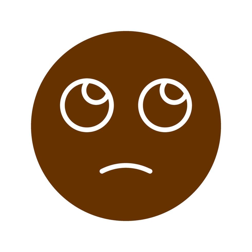 Face with Rolling Eyes Icon Design vector