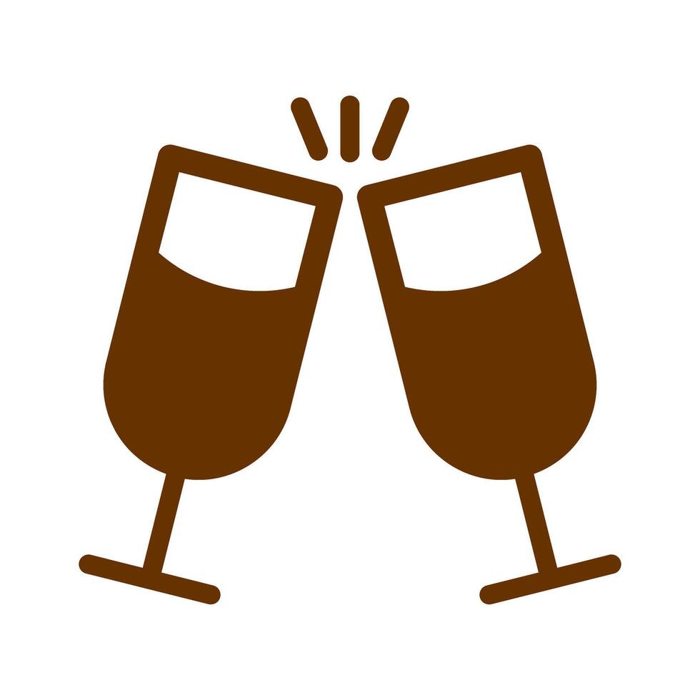 Wine Cheers Icon Design vector