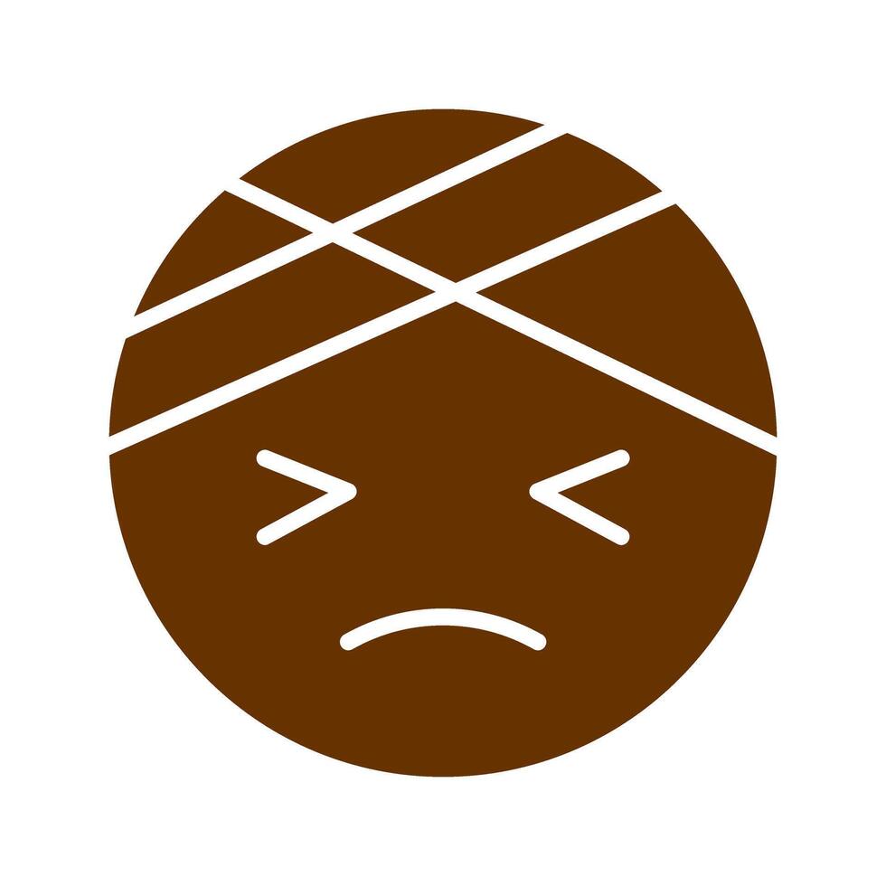 Face with Head-Bandage Icon Design vector