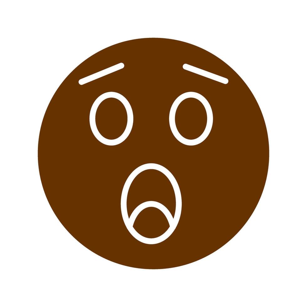 Astonished Face Icon Design vector