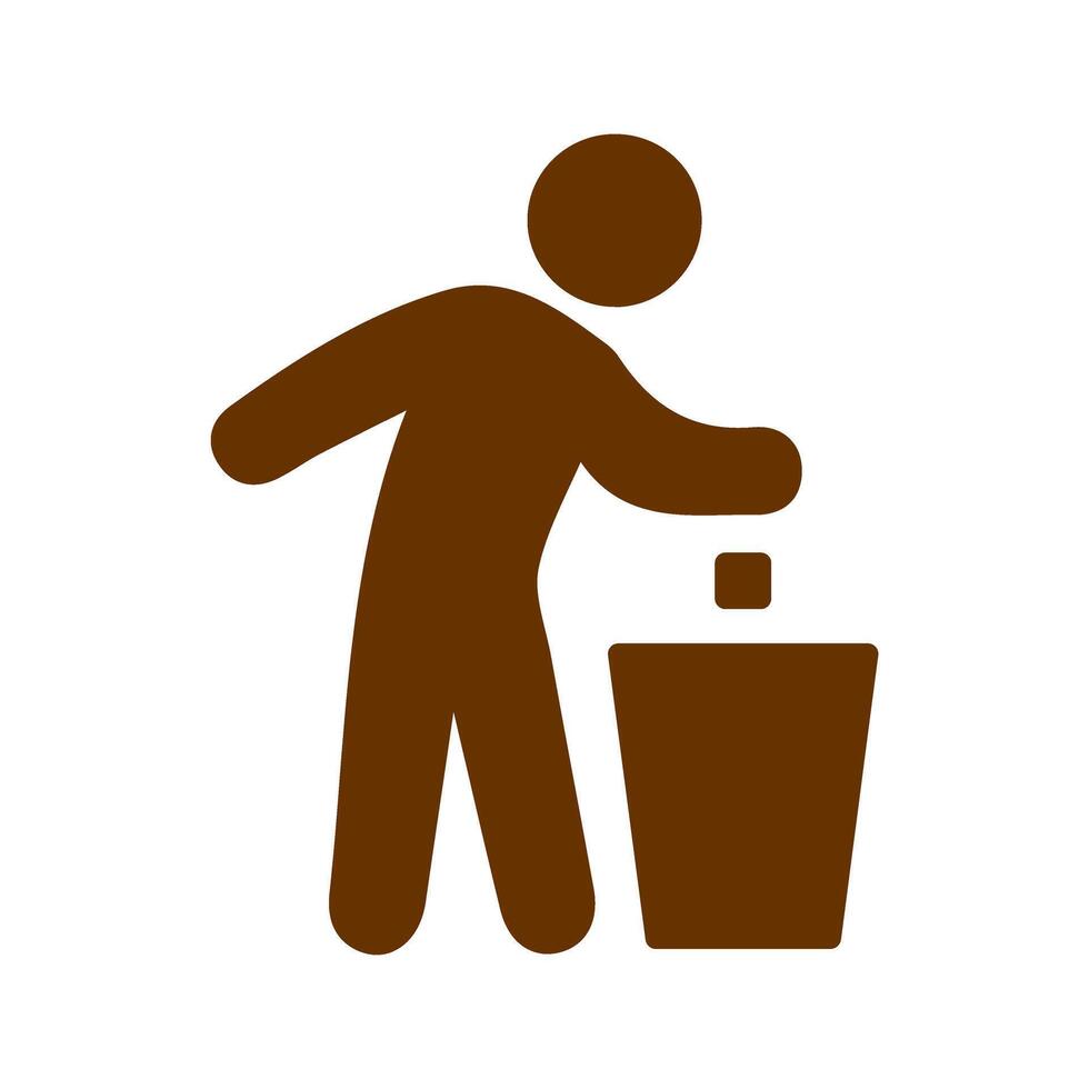 Litter in Bin Sign Icon Design vector
