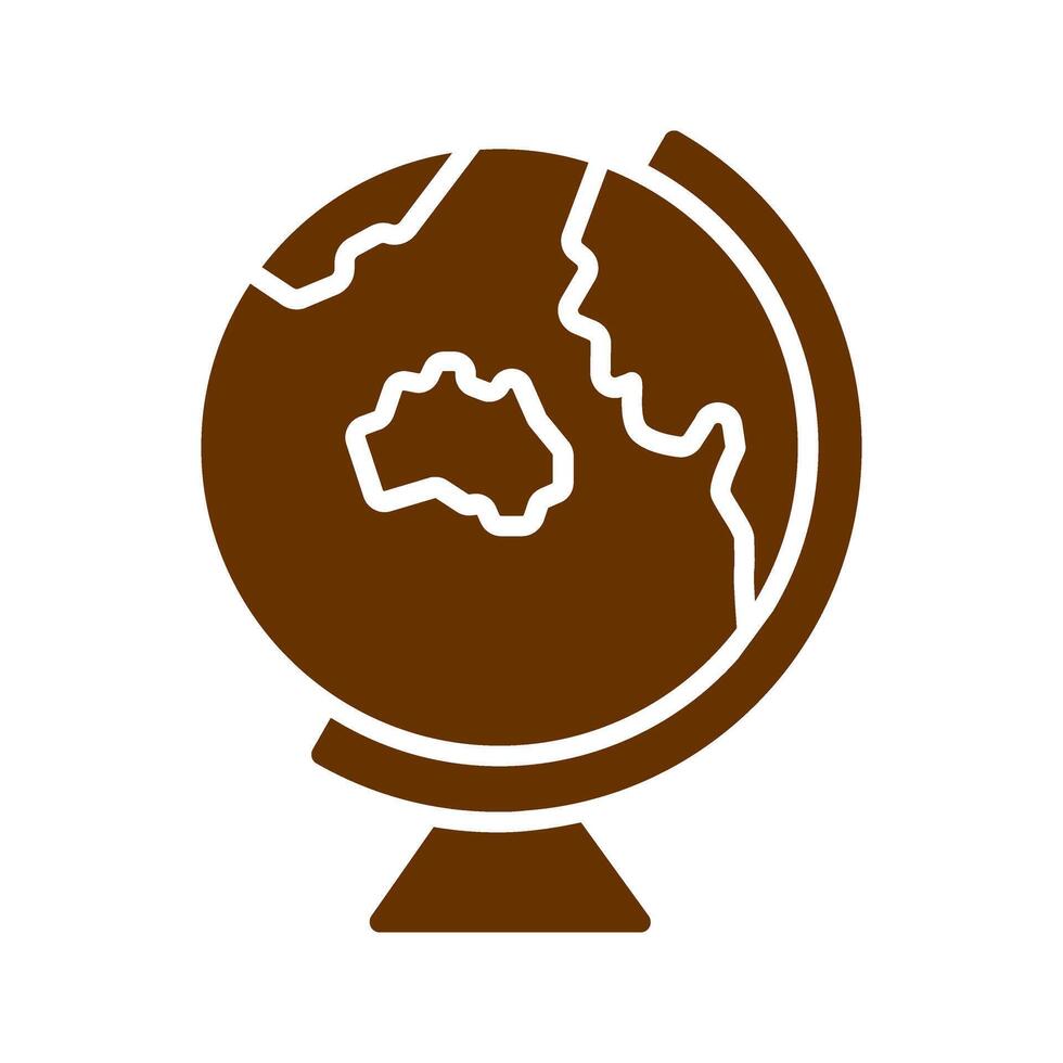 Earth Globe Asia Australia Icon Design vector