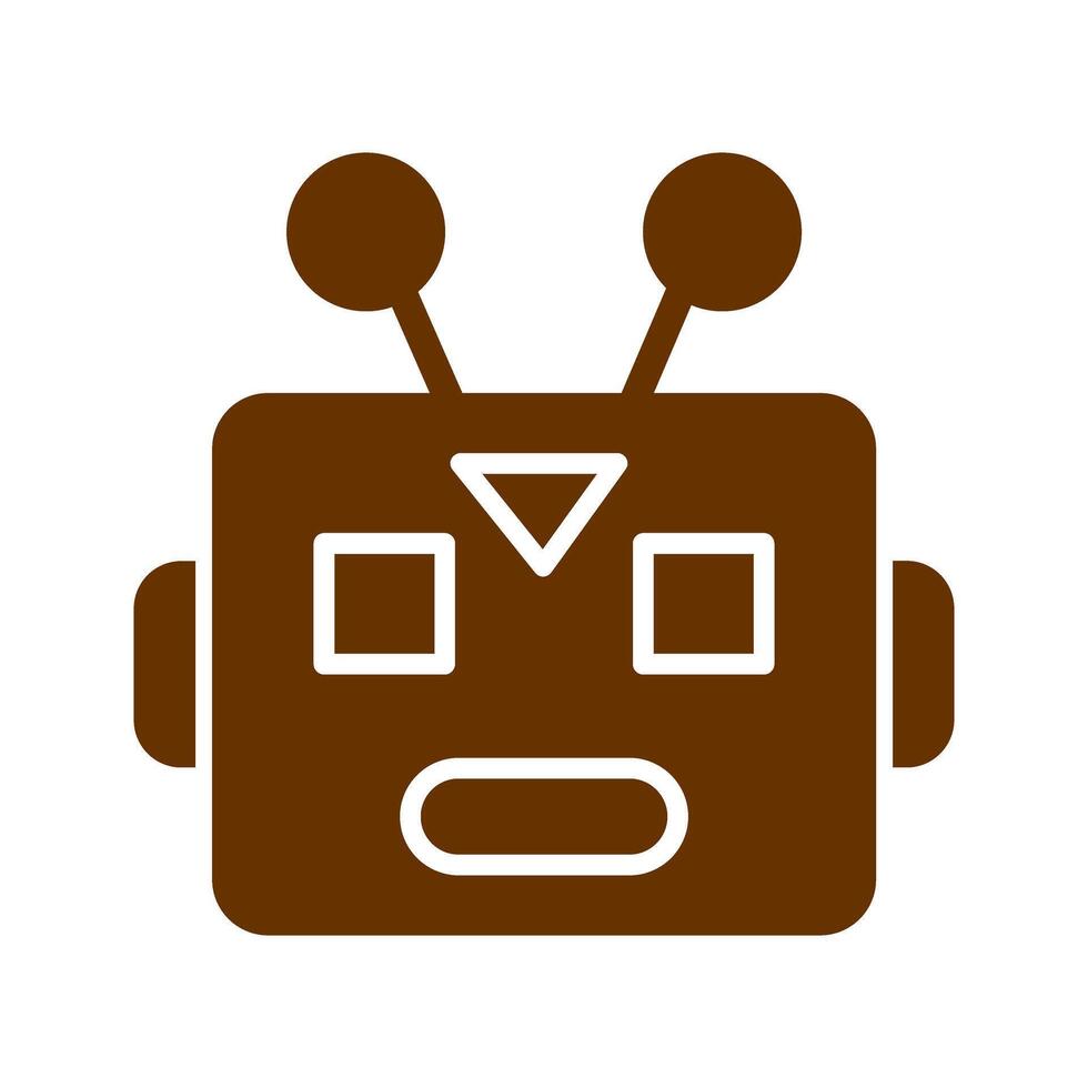 Robot Face Icon Design vector