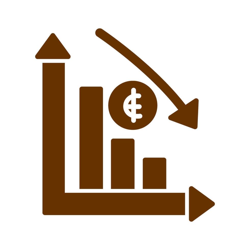 Money Down Icon Design vector
