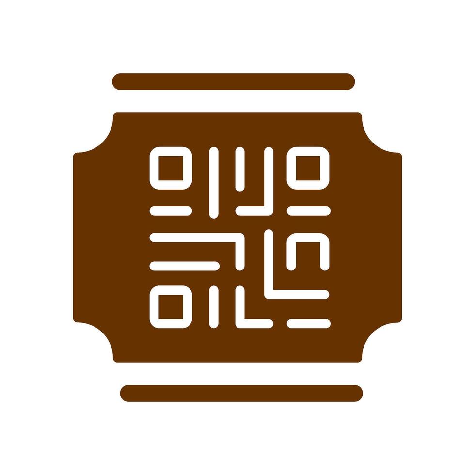 QR Code Ticket Icon Design vector