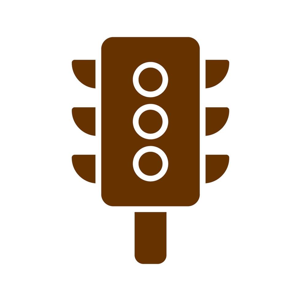 Vertical Traffic Light Icon Design vector