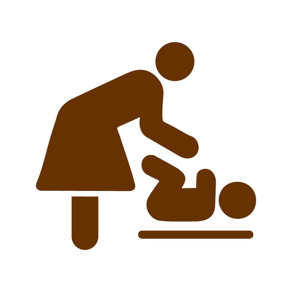 Changing Table Icon Design vector