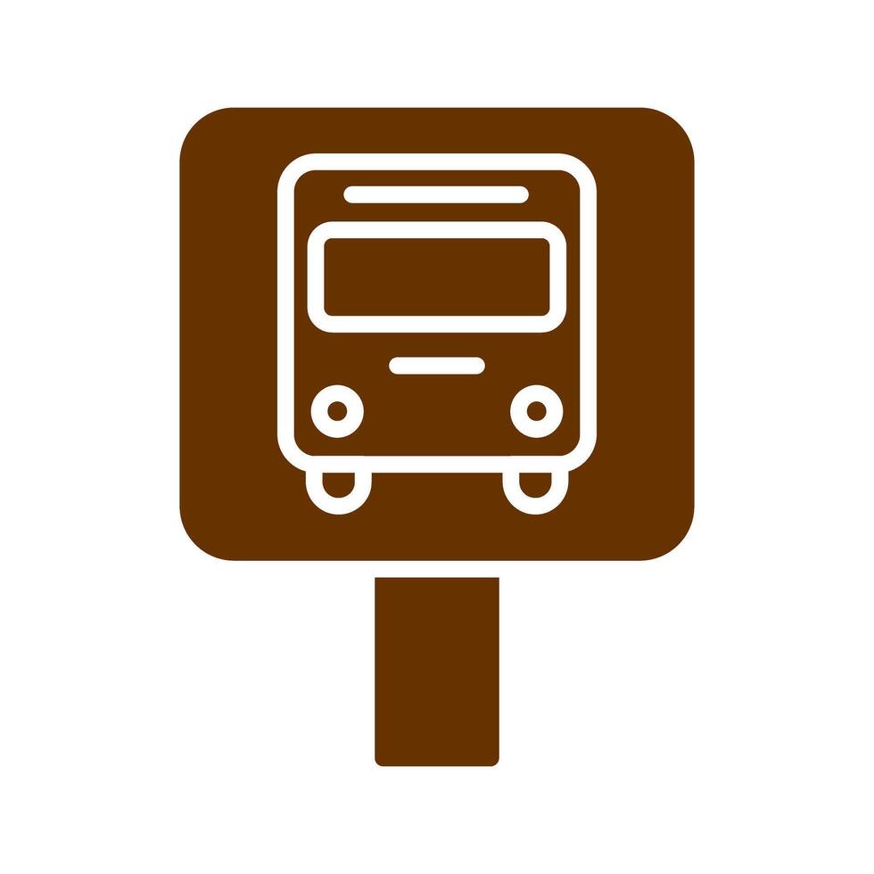 Bus Stop Icon Design vector