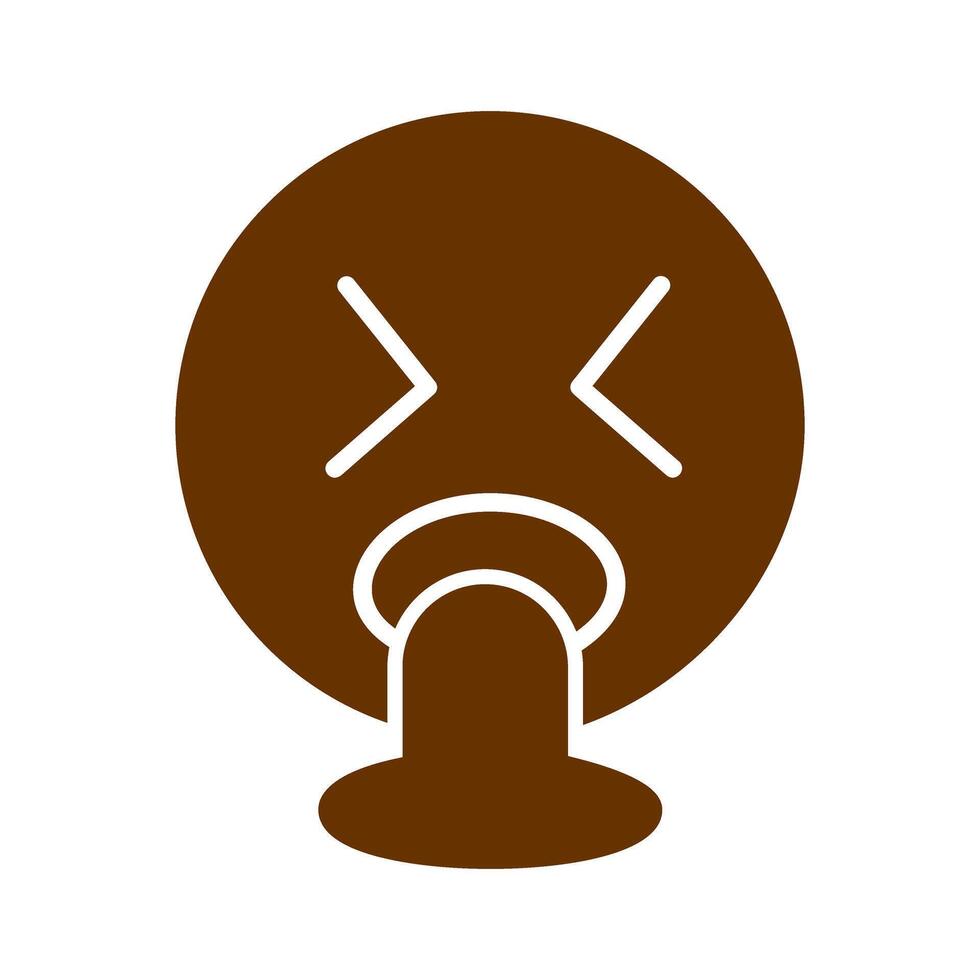 Face Vomiting Icon Design vector