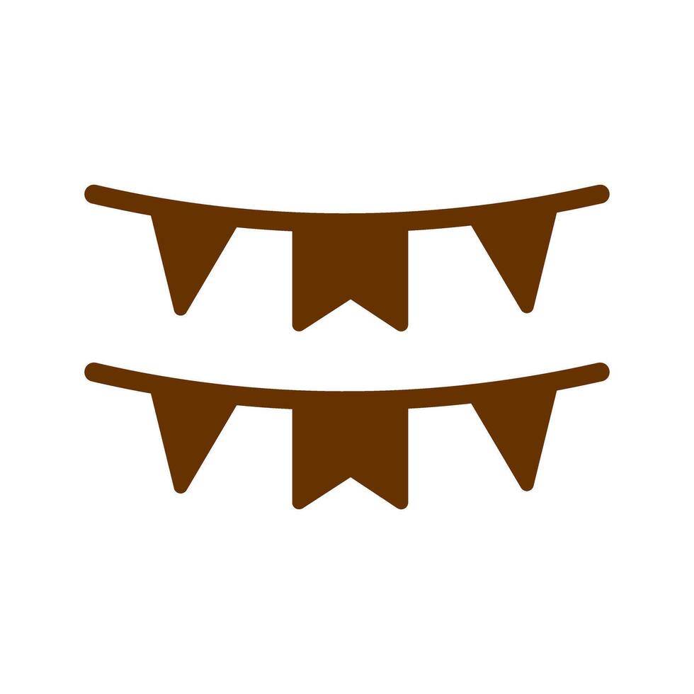 Bunting Flags Icon Design vector