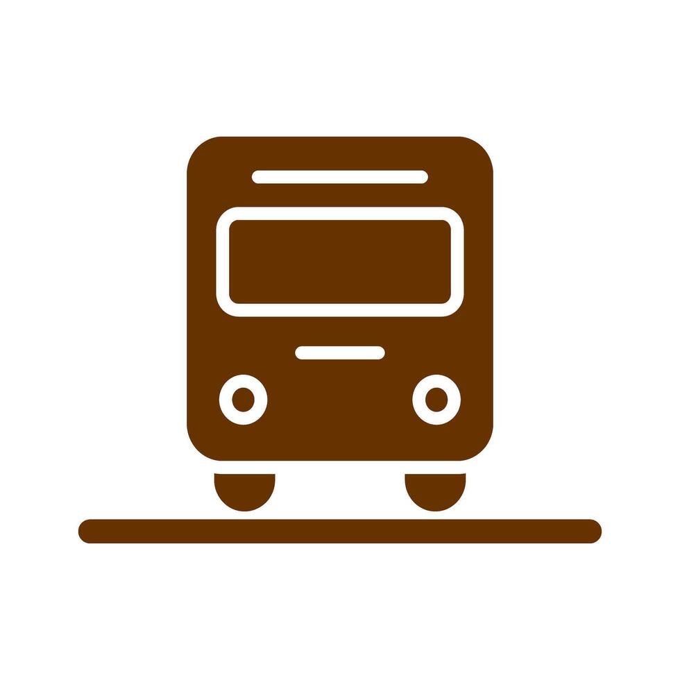 Oncoming Bus Icon Design vector
