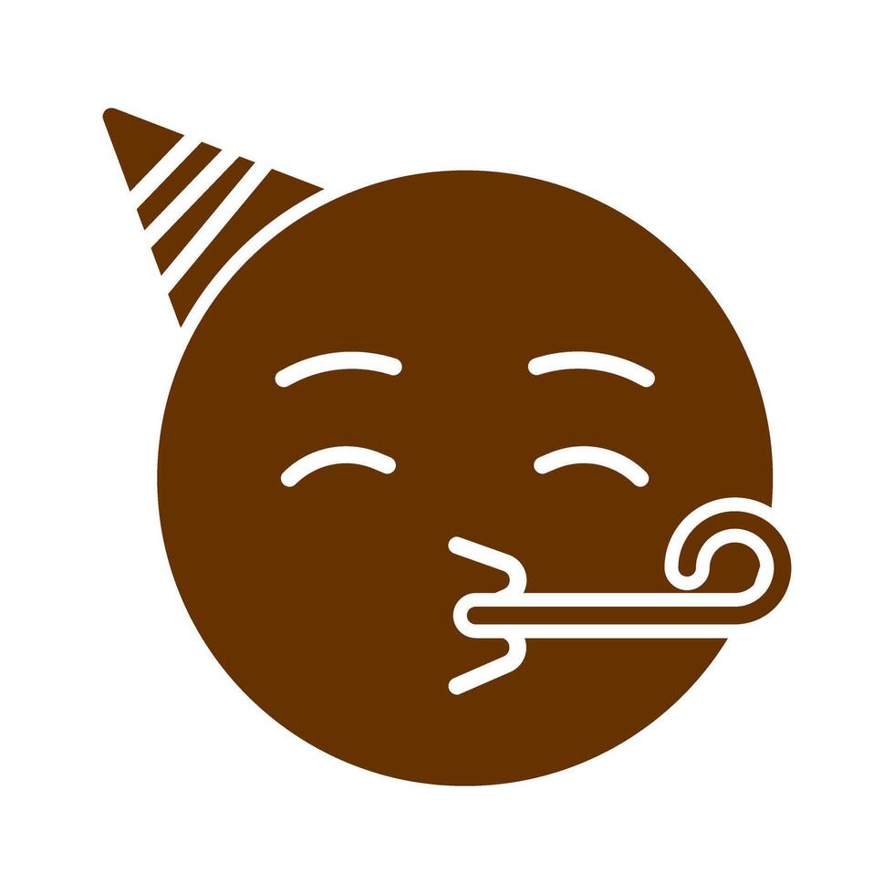Partying Face Icon Design vector
