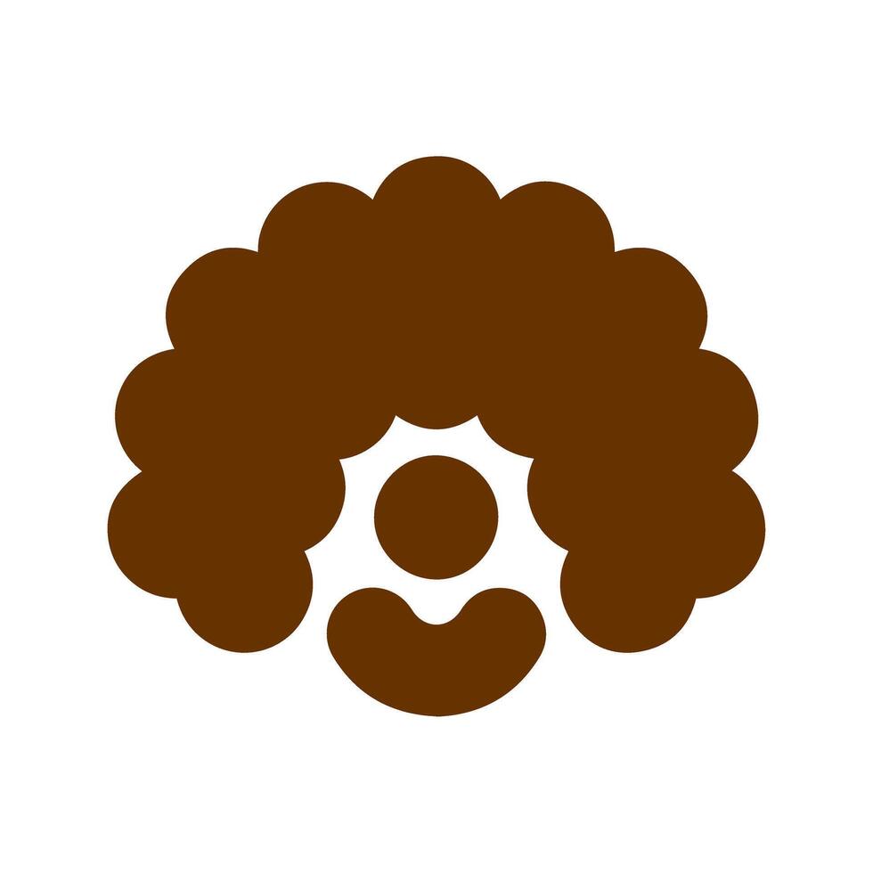 Clown Wig Icon Design vector