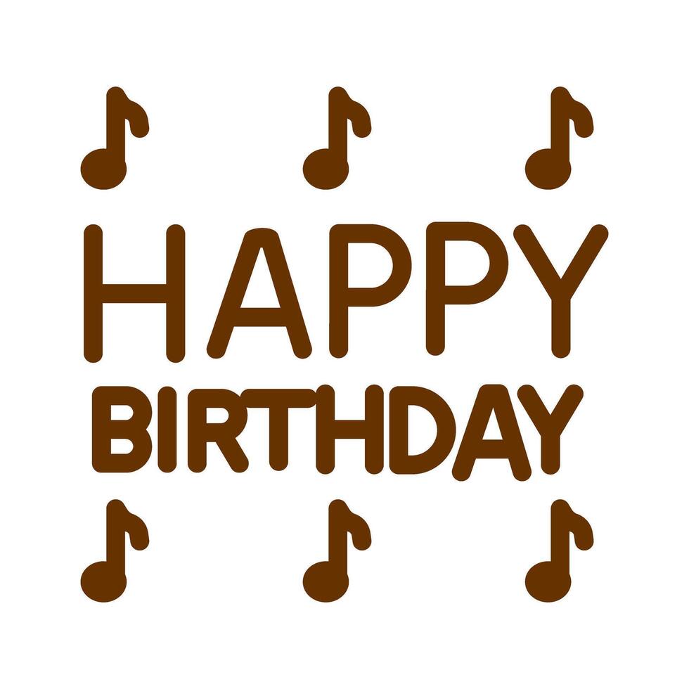 Happy Birthday Song Icon Design vector
