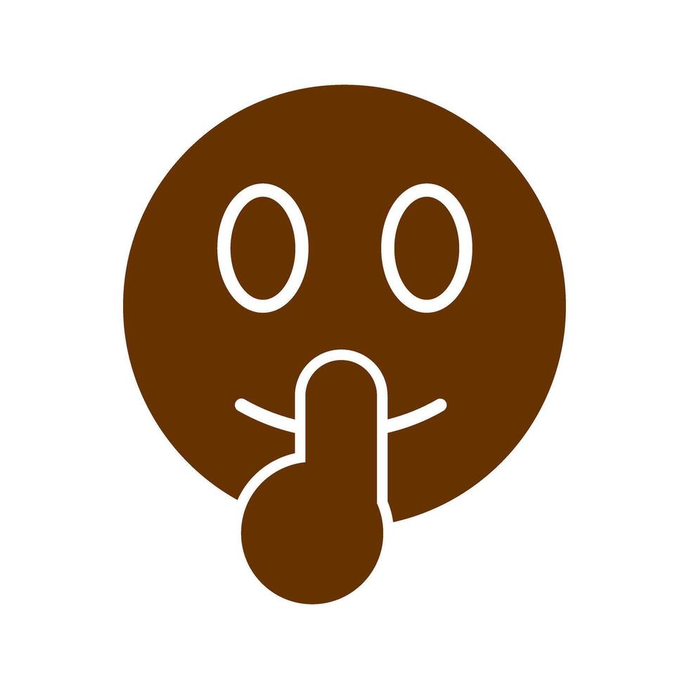 Shushing Face Icon Design vector
