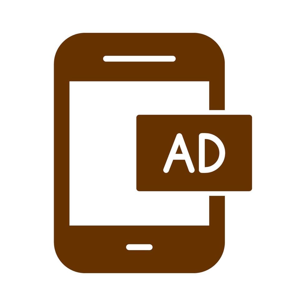 Mobile Advertising Icon Design vector