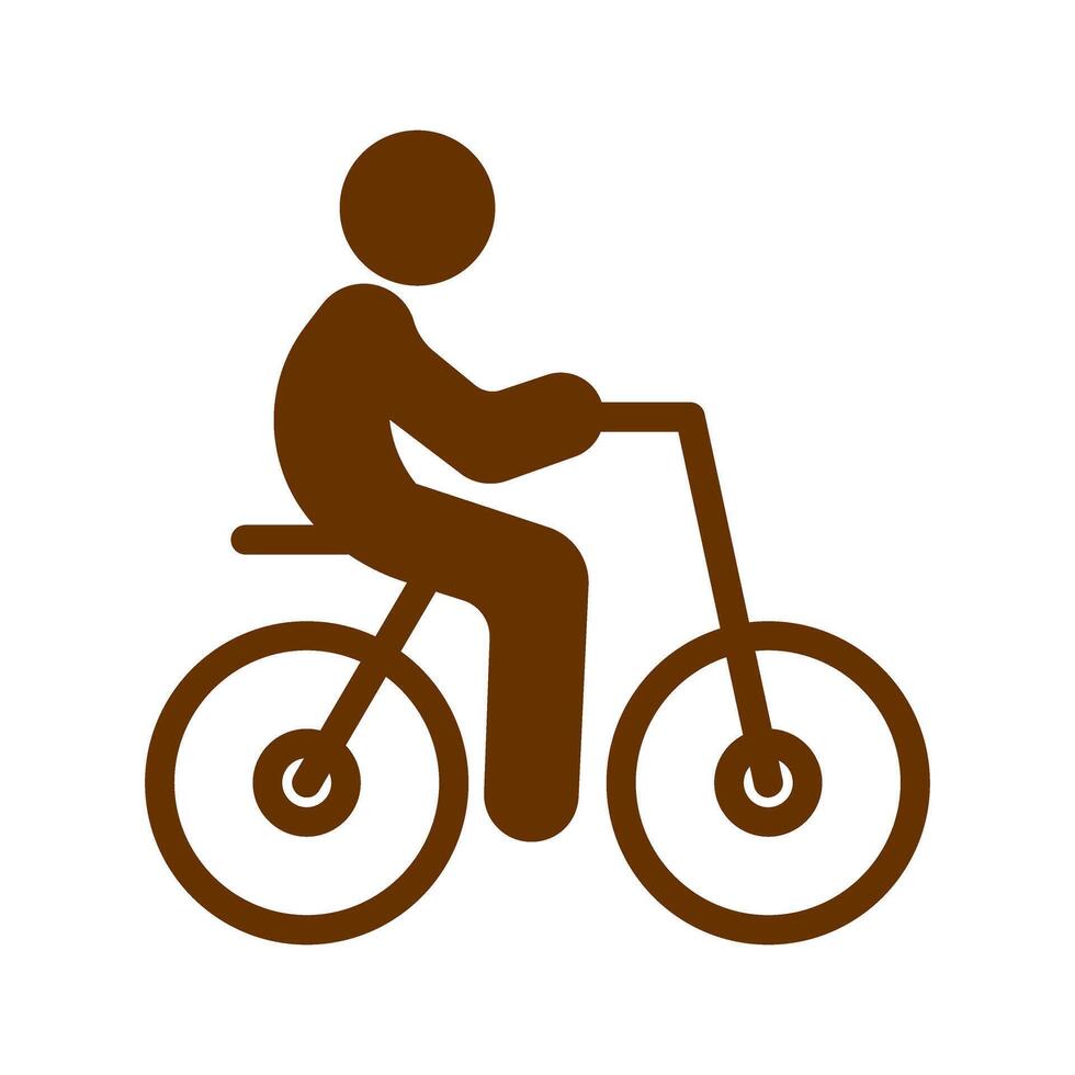 Person Biking Icon Design vector