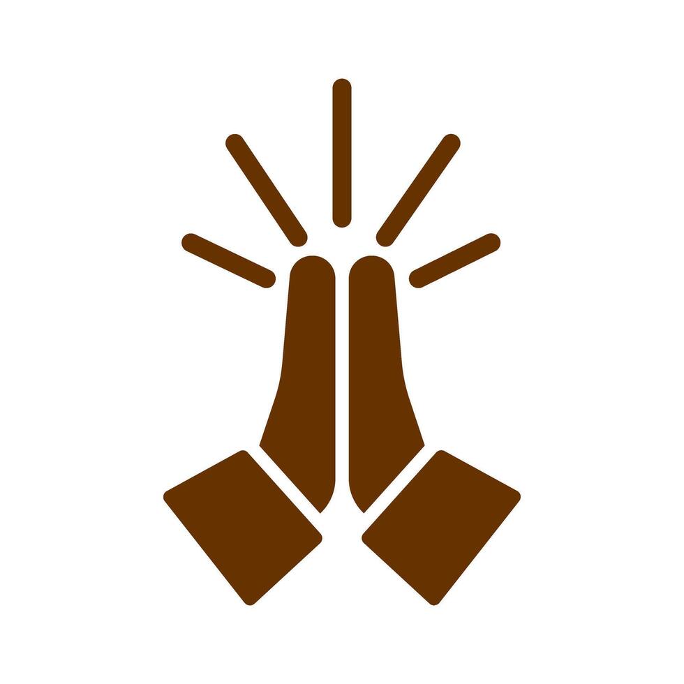 Folded Hands Icon Design vector