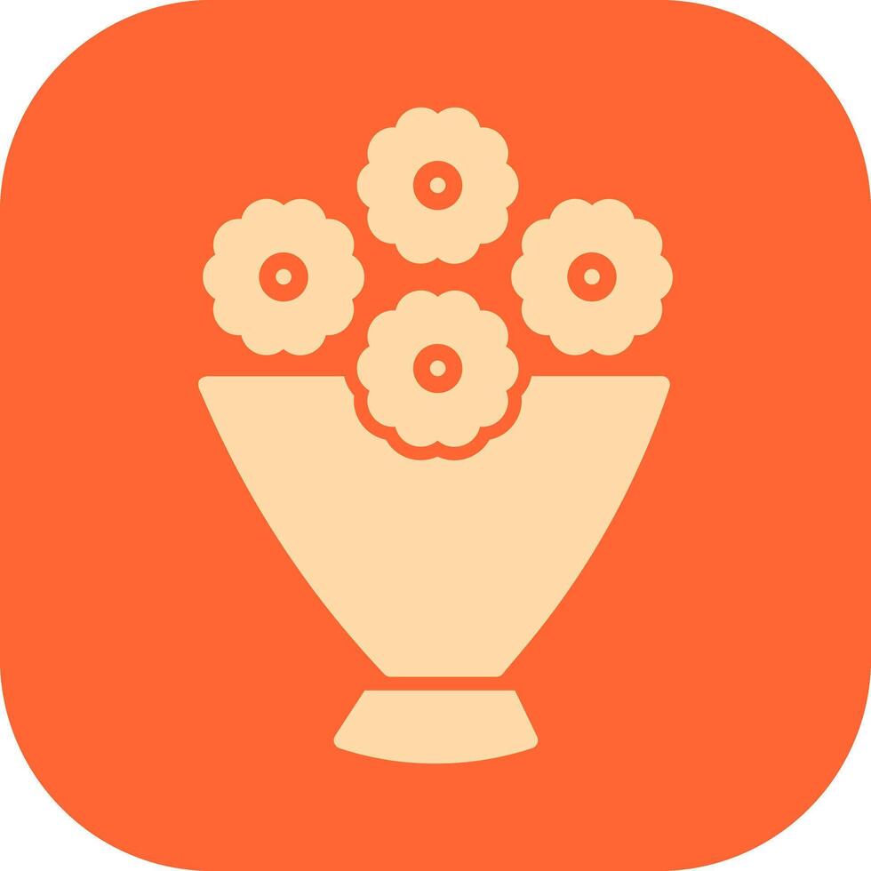 Flower Bouquet Icon Design vector