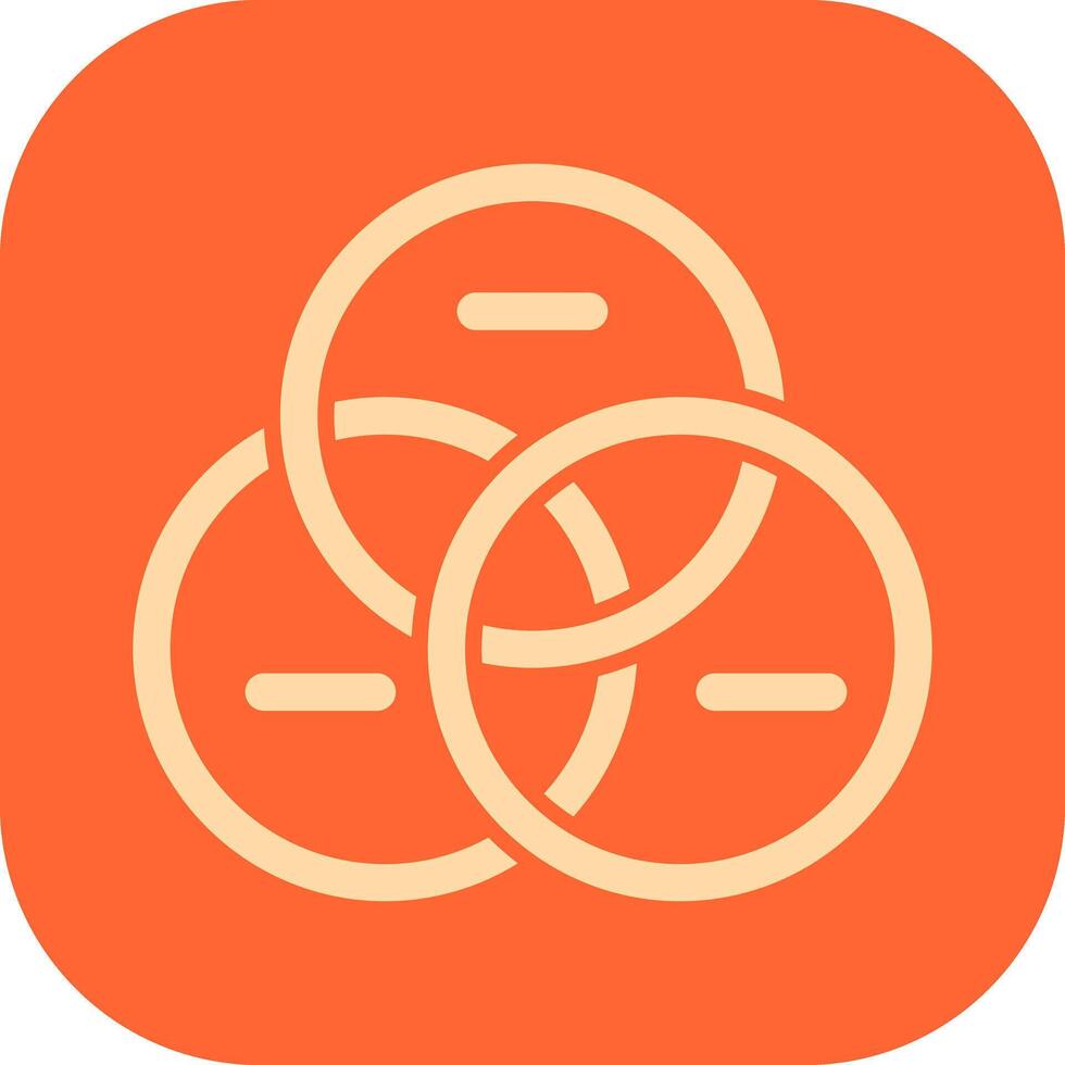 Venn Diagram Icon Design vector