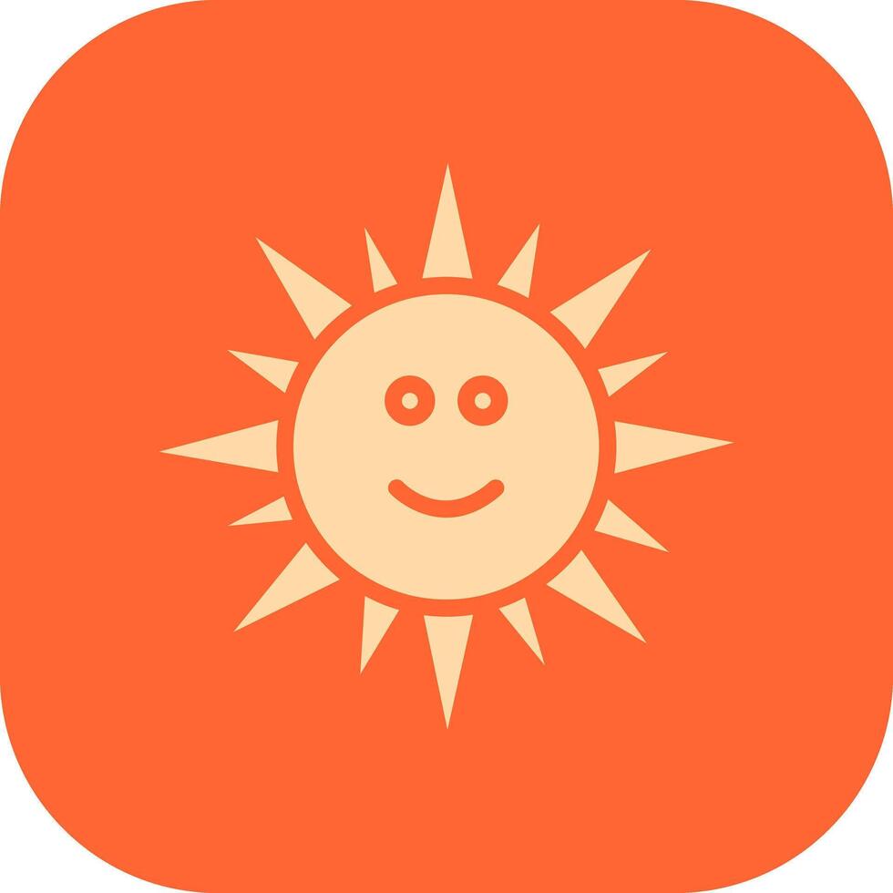 Sun with Face Icon Design vector