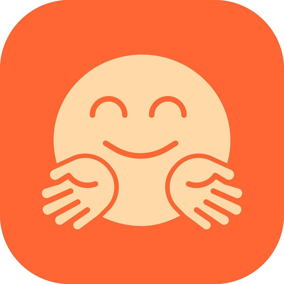 Hugging Face Icon Design vector