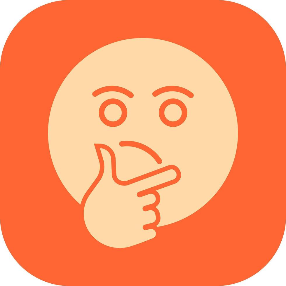 Thinking Face Icon Design vector
