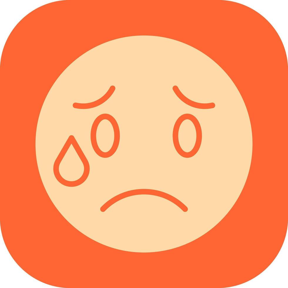 Crying Face Icon Design vector