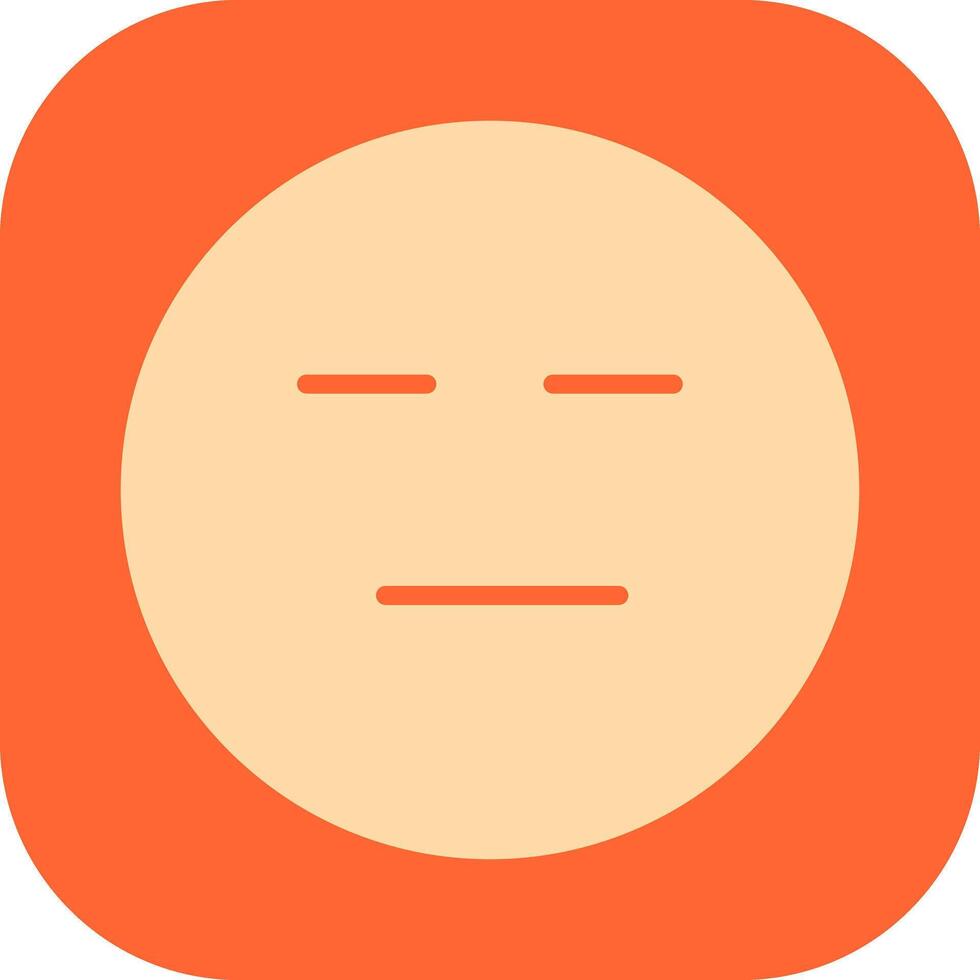 Neutral Face Icon Design vector