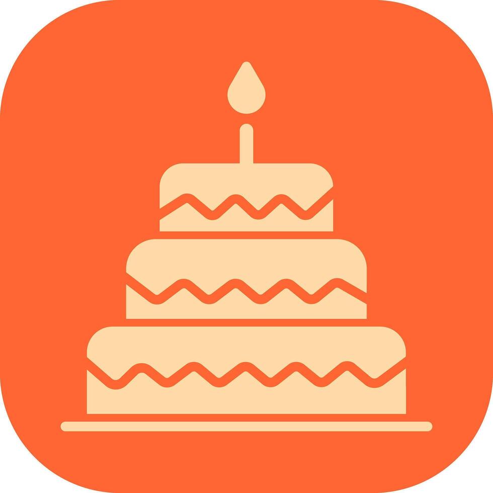 Cake Topper Icon Design vector