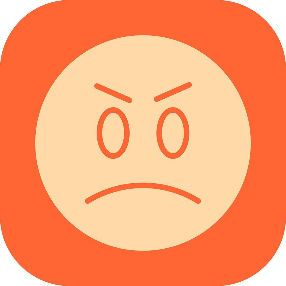Angry Face Icon Design vector