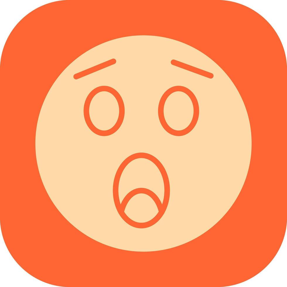 Astonished Face Icon Design vector