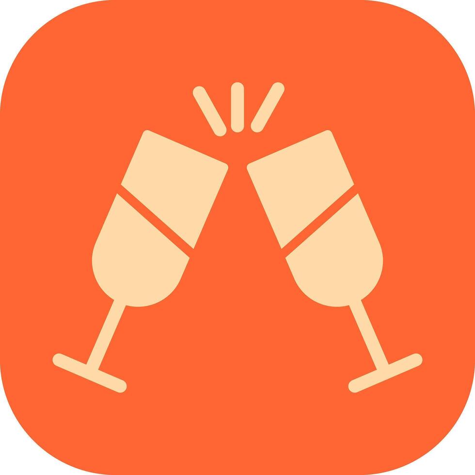 Champagne Toast Icon Design vector