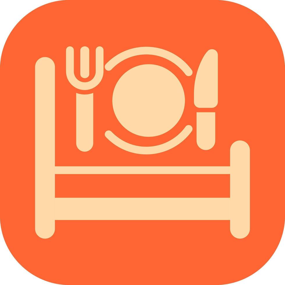 Breakfast in Bed Icon Design vector