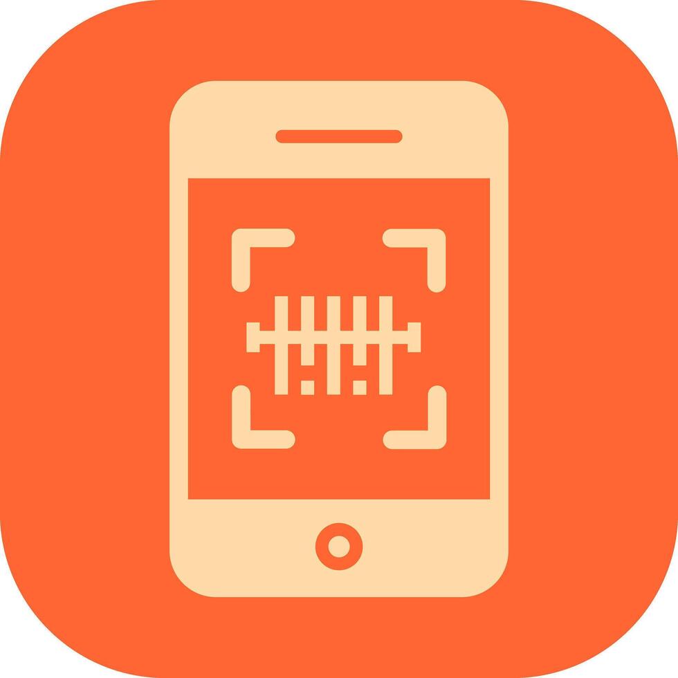 Mobile Scanning Icon Design vector